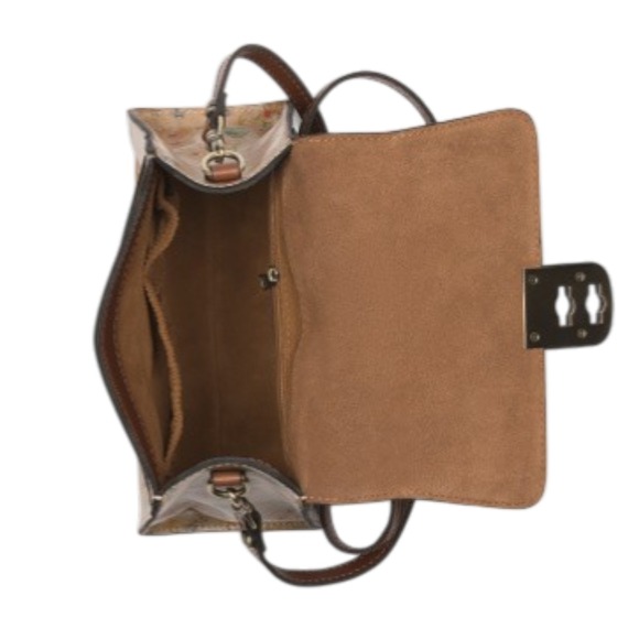 Patricia Nash Chauny Satchel Prairie Rose Printed Leather 10x7.5 Top Handle - Picture 2 of 6